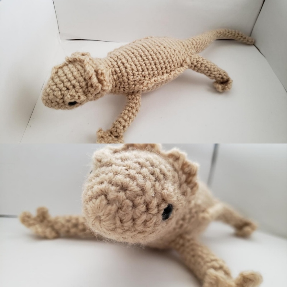 Hand Made Bearded Dragon Amigurumi - Picture 1 of 6